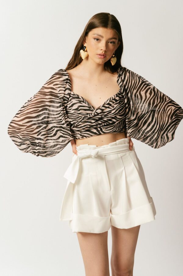 animal print crop top mployza kalokairinh