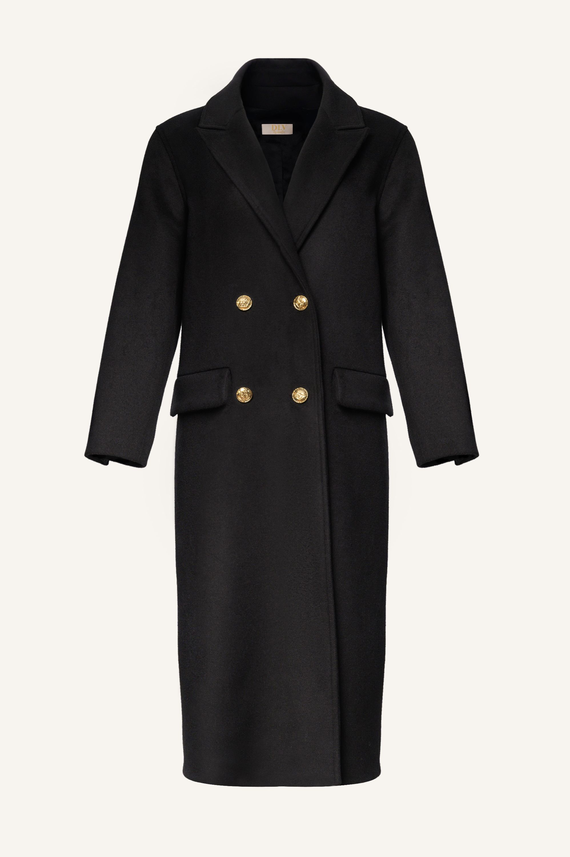mavro palto mallino ,wool black coat