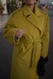 xeimerino palto. makry palto, outwear ,coat ,wool coat, maxi coat,lime color