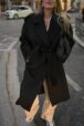 COAT, OUTERWEAR, BLACK COAT, maxi coat LUXURY CLOTHES, WOOL COAT, ΠΑΛΤΟ,ΚΑΘΗΜΕΡΙΝΟ ΠΑΛΤΟ, ΠΑΝΟΦΩΡ, MAYRO ΠΑΛΤΟ ,ΖΩΝΗ ΣΤΗΝ ΜΕΣΗ, ΜΑΚΡΥ ΠΑΛΤΟ , WOOL COAT, μαλλινο παλτο, παλτο με μαλλι