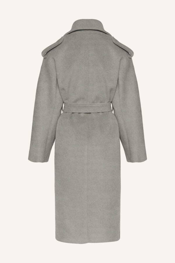 COAT, OUTERWEAR, GREY COAT, maxi coat LUXURY CLOTHES, WOOL COAT, ΠΑΛΤΟ,ΚΑΘΗΜΕΡΙΝΟ ΠΑΛΤΟ, ΠΑΝΟΦΩΡ, ΓΚΡΙ ΠΑΛΤΟ ,ΖΩΝΗ ΣΤΗΝ ΜΕΣΗ, ΜΑΚΡΥ ΠΑΛΤΟ ,